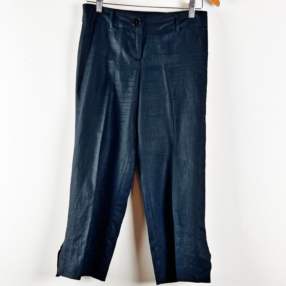 2/$20 Ann Taylot LOFT Petites Straight Leg Cropped Linen Pant